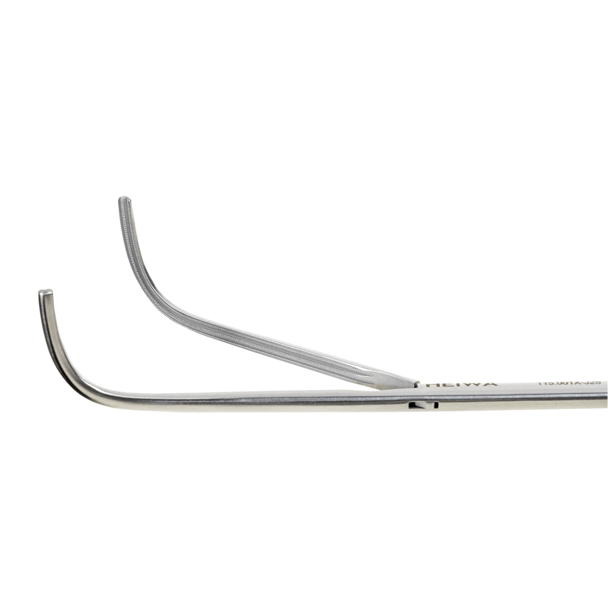 平和医療器械｜呼吸器外科鉗子 ドベーキ把持鉗子 角弯 ラチェット有 115.001X-J25